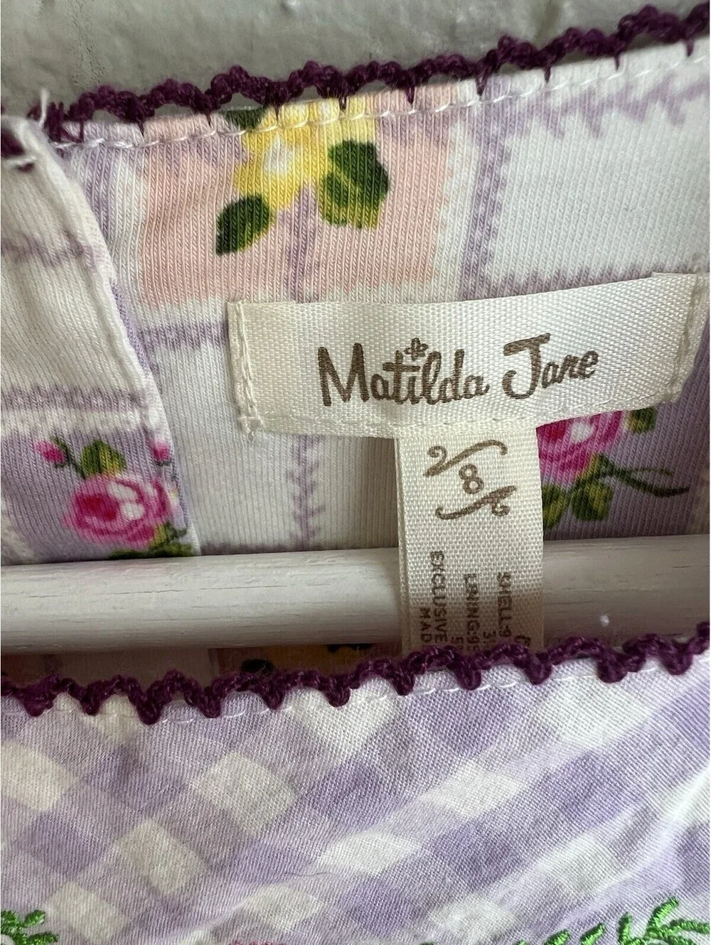 Matilda Jane Enchanted Garden Prudence Gingham Tunic Top Size 8